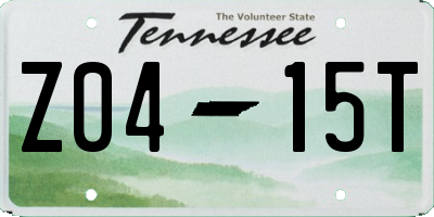 TN license plate Z0415T
