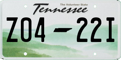 TN license plate Z0422I