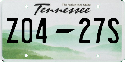 TN license plate Z0427S