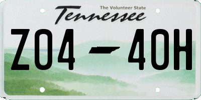 TN license plate Z0440H