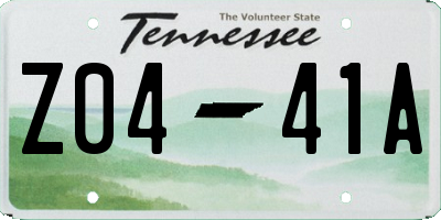 TN license plate Z0441A