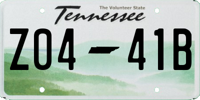 TN license plate Z0441B