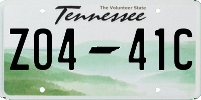 TN license plate Z0441C