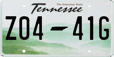 TN license plate Z0441G