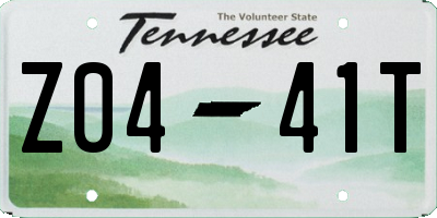 TN license plate Z0441T