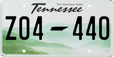 TN license plate Z0444O