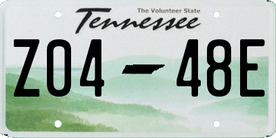 TN license plate Z0448E