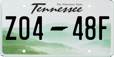 TN license plate Z0448F