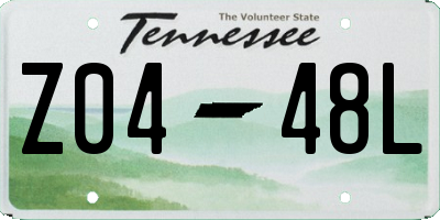 TN license plate Z0448L