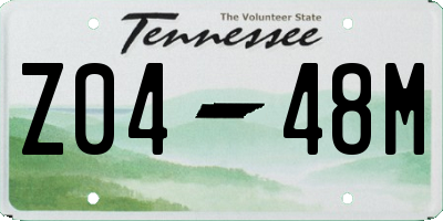 TN license plate Z0448M