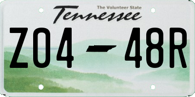 TN license plate Z0448R