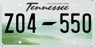 TN license plate Z0455O