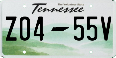 TN license plate Z0455V