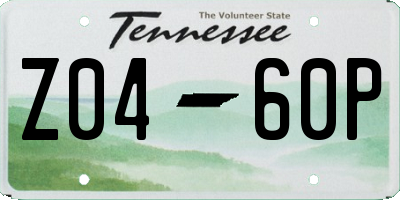 TN license plate Z0460P