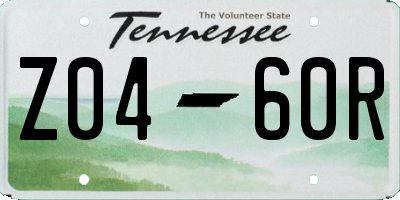 TN license plate Z0460R