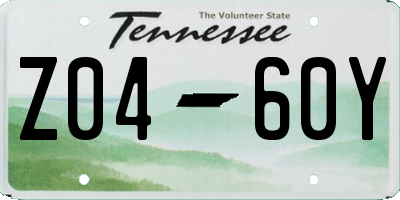 TN license plate Z0460Y