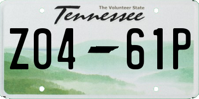 TN license plate Z0461P