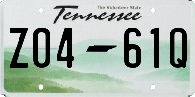 TN license plate Z0461Q