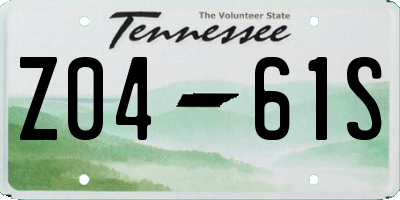 TN license plate Z0461S