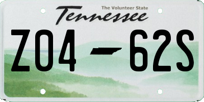 TN license plate Z0462S