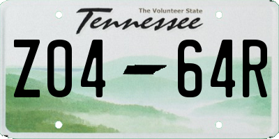 TN license plate Z0464R