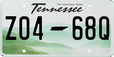TN license plate Z0468Q