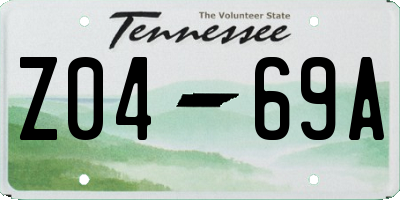 TN license plate Z0469A