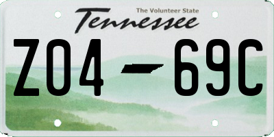 TN license plate Z0469C