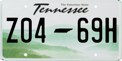 TN license plate Z0469H