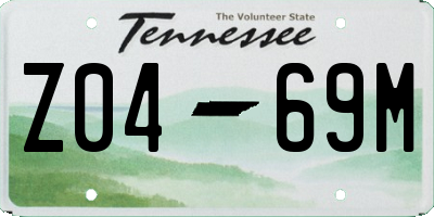TN license plate Z0469M