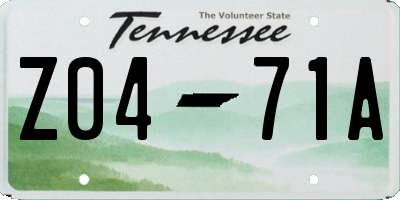 TN license plate Z0471A