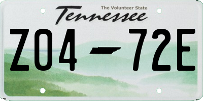 TN license plate Z0472E