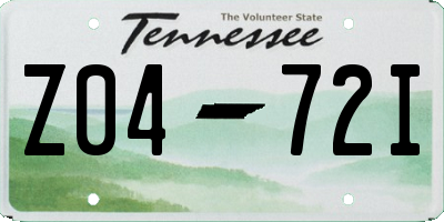 TN license plate Z0472I