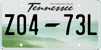 TN license plate Z0473L