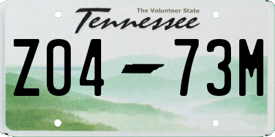 TN license plate Z0473M