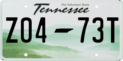 TN license plate Z0473T