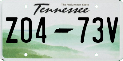 TN license plate Z0473V
