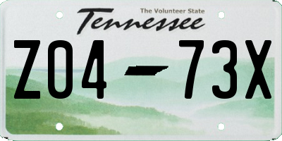 TN license plate Z0473X