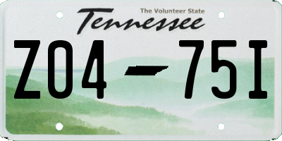 TN license plate Z0475I