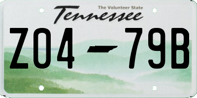 TN license plate Z0479B