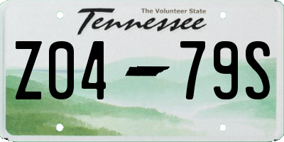 TN license plate Z0479S