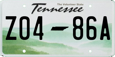 TN license plate Z0486A