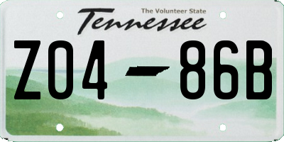 TN license plate Z0486B