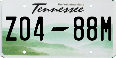 TN license plate Z0488M