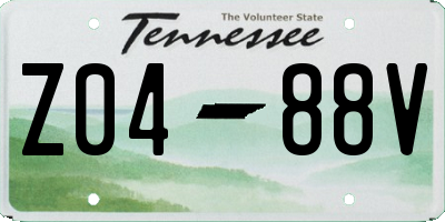 TN license plate Z0488V