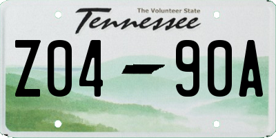 TN license plate Z0490A