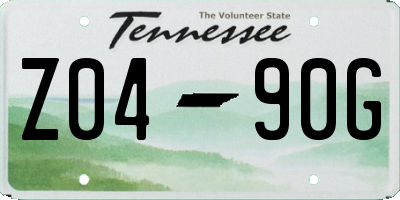 TN license plate Z0490G