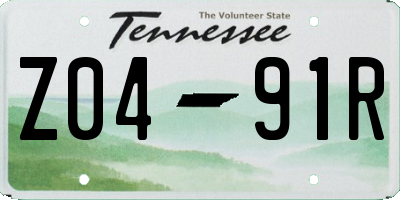 TN license plate Z0491R