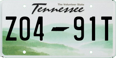 TN license plate Z0491T