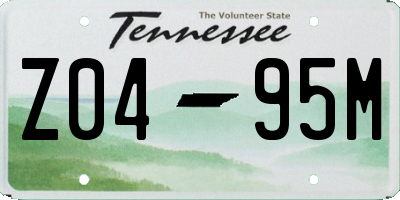 TN license plate Z0495M